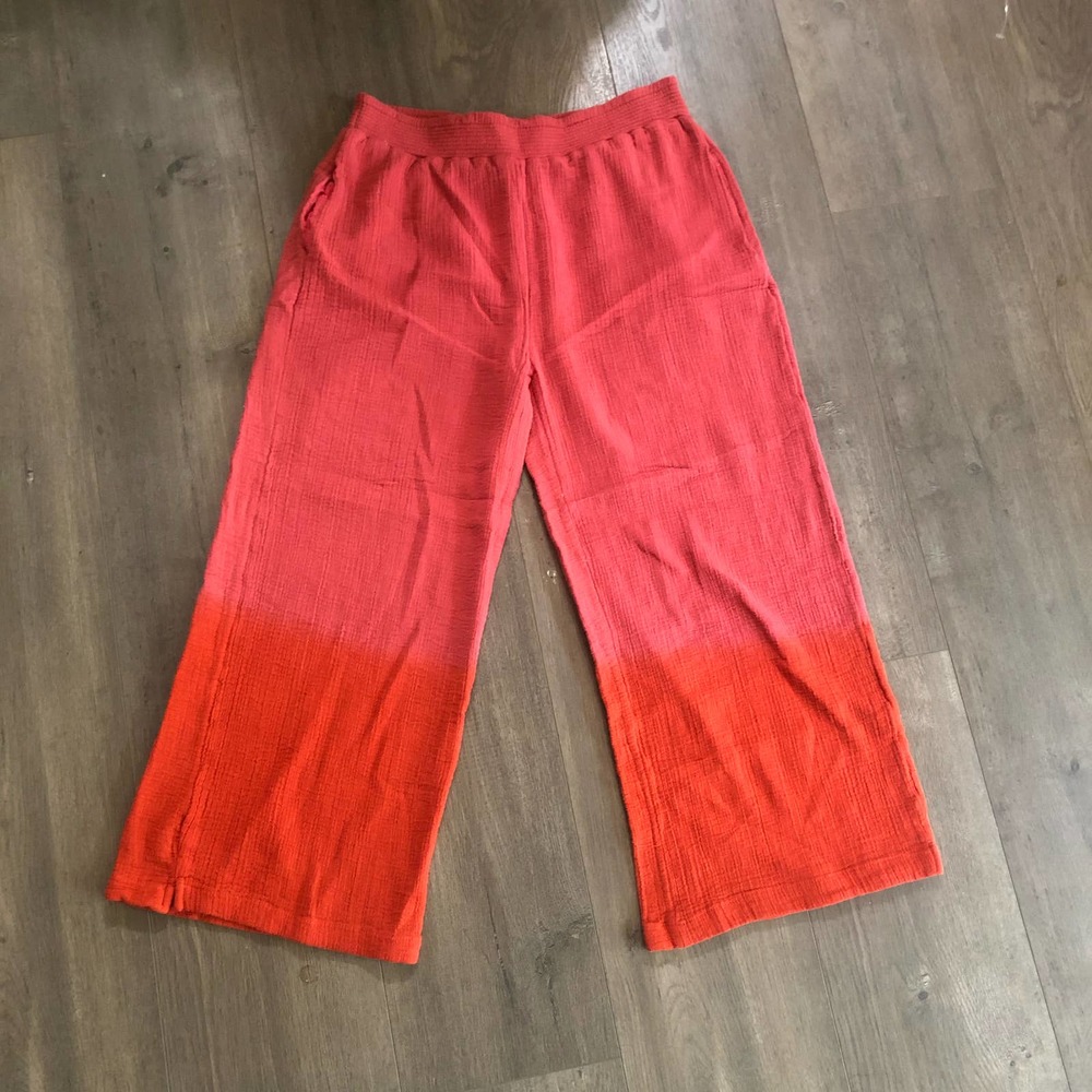 Anthropologie Dolan Cotton Crinkle Ombre Lounge Pants